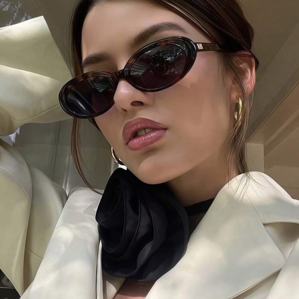 1 Pair Polygonal Minimalist Metal Frame Sunglasses,